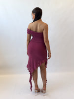 Colette Midi Dress - Dark Mauve