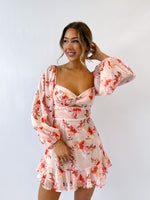 Maisha Floral Mini Dress - Orange