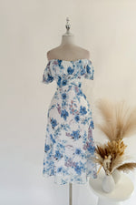 Maisha Floral Midi Dress - Blue