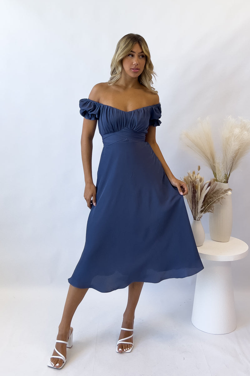 Ellison Midi Dress - Midnight Blue