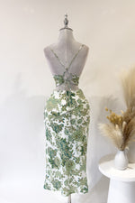 Freya Floral Midi Dress - Green