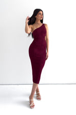 Klara Midi Dress - Wine