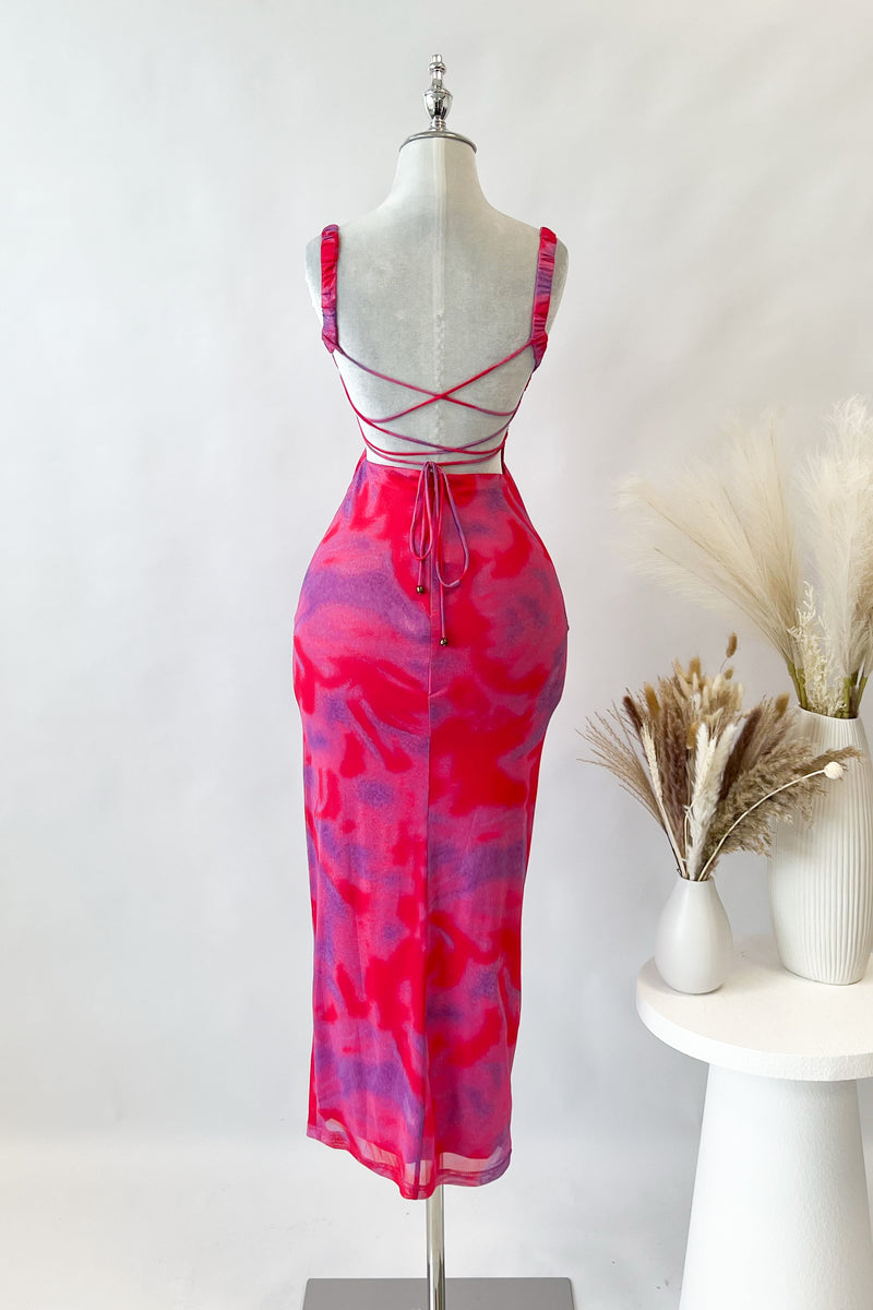 Adette Midi Dress - Pink