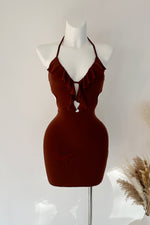 Elsie Mini Dress - Brown