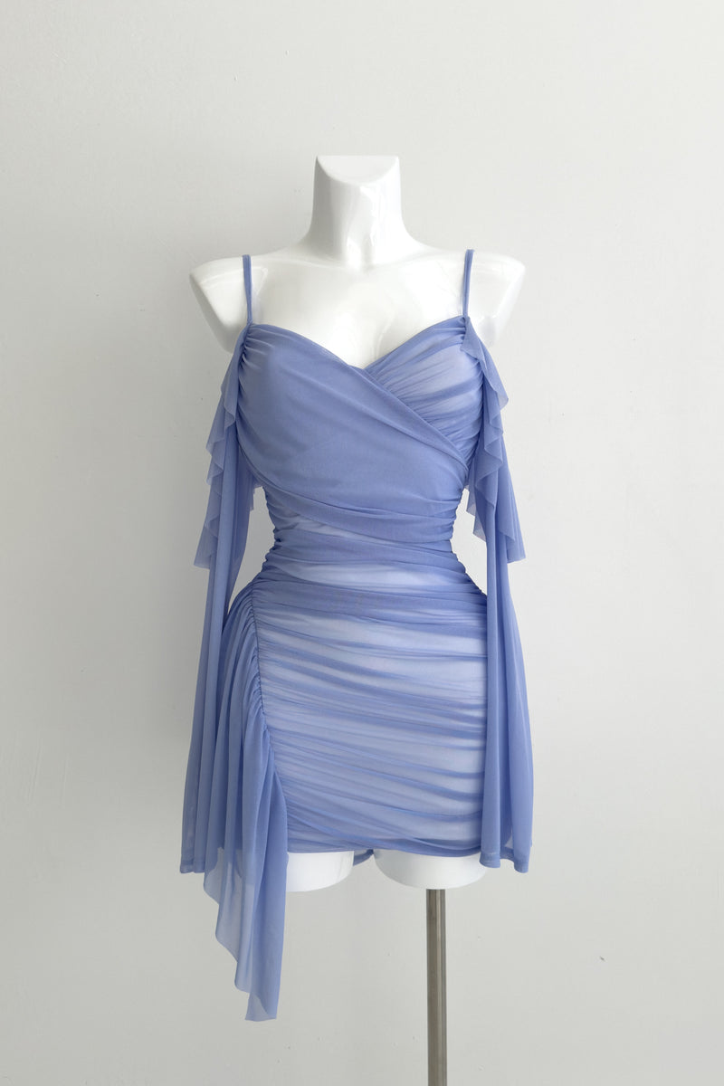 Elizabeth Mini Dress - Cornflower Blue (PRE ORDER)