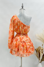 Sabrina Floral Mini Dress - Orange