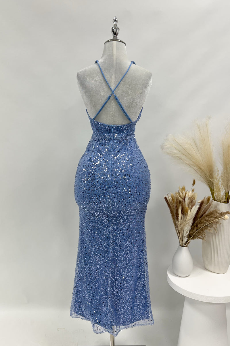 Maylone Midi Dress - Blue