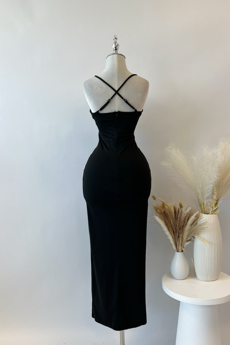 Asteria Midi Dress - Black