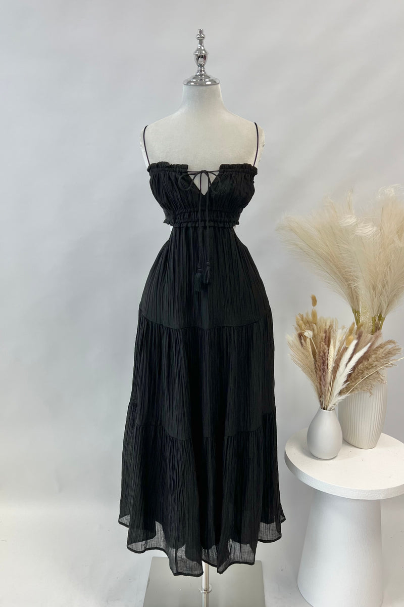 Rochelle Midi Dress - black