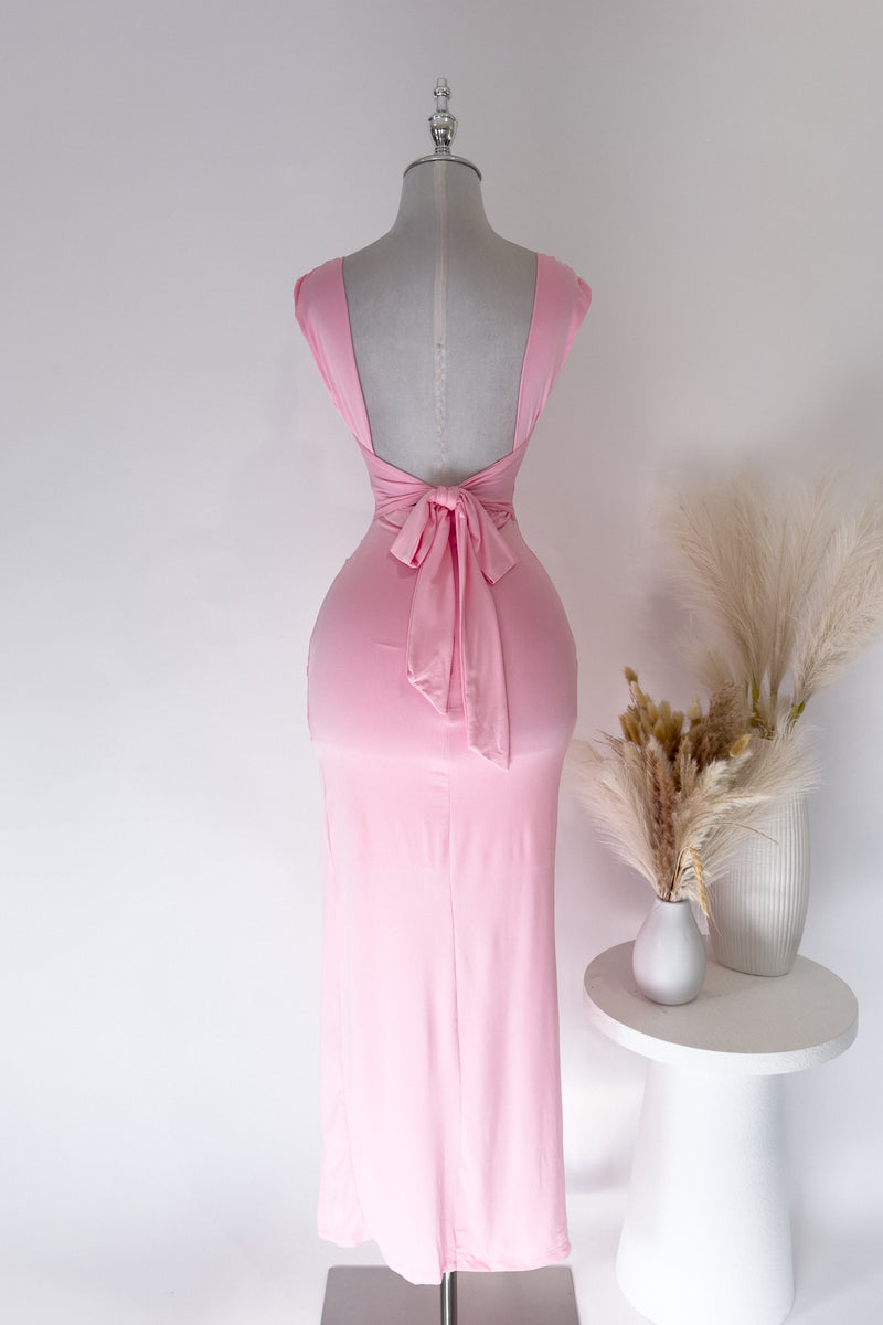 Polly Midi Dress - Pink