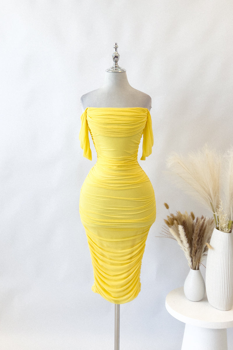 Tilly Midi Dress - Yellow