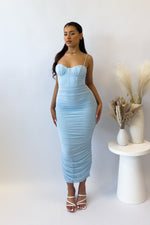 Anela Midi Dress - Blue