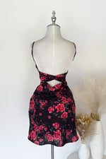 Sara Floral Mini Dress - Black