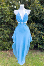 Ishara Midi Dress - Blue