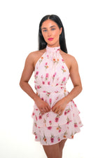 Anna Floral Mini Dress - Pink