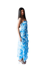 Cassidy Floral Maxi Dress - Blue