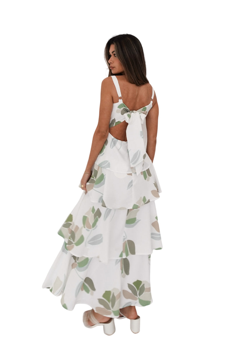 Aerin Floral Maxi Dress - Green