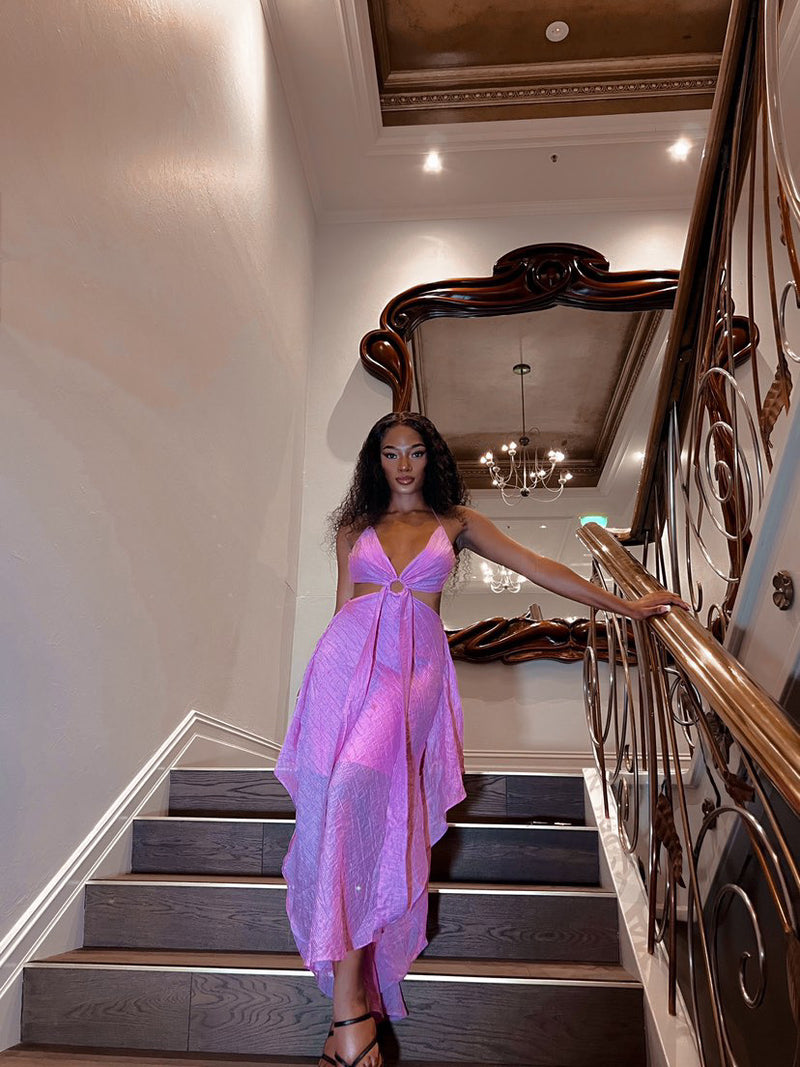 Ishara Midi Dress - Pink