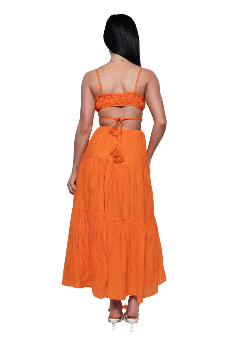 Rochelle Midi Dress - Orange