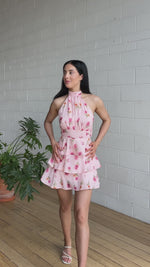 Anna Floral Mini Dress - Pink