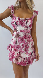Coralie Floral Mini Dress - Pink