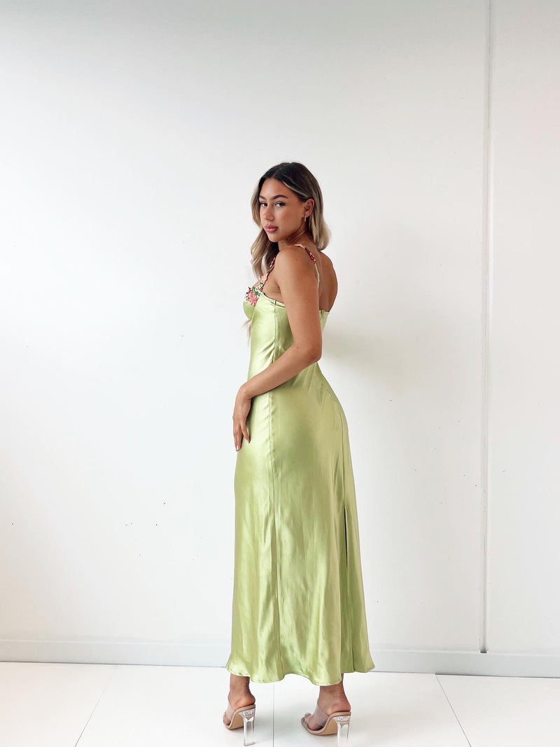 Tiana Midi Dress - Lime
