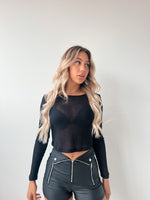 Tegan Long Sleeve Top - Black