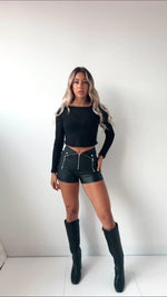 Tegan Long Sleeve Top - Black