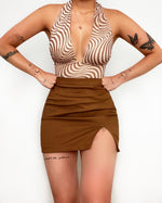Callie Mini Skirt - Brown
