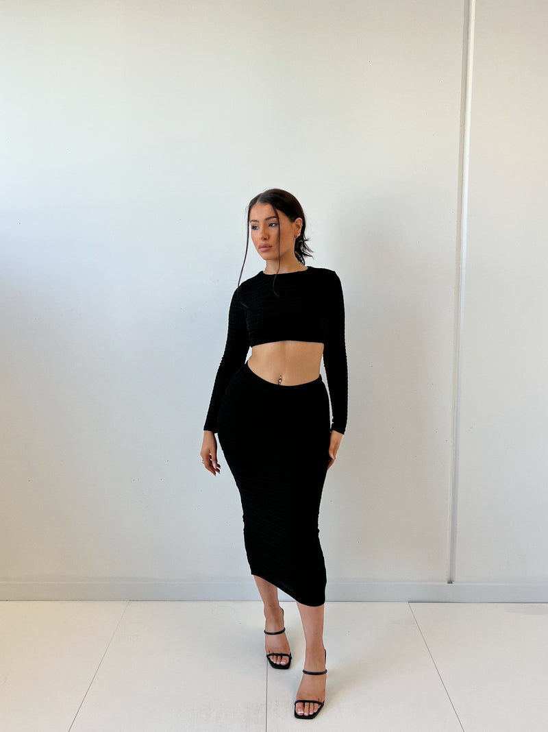 Pascal Midi Skirt - Black