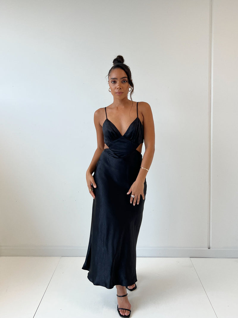 Zinnia Midi Dress - Black