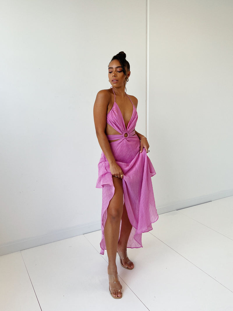 Ishara Midi Dress - Pink