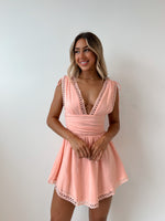Paige Mini Dress - Peach