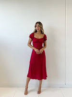Ellison Midi Dress - Red