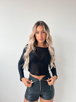 Tegan Long Sleeve Top - Black