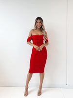 Tilly Midi Dress - Red