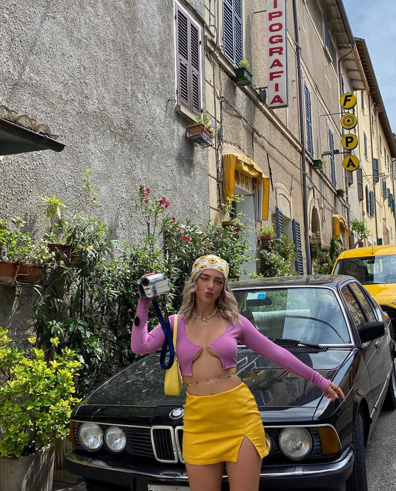 Callie Mini Skirt - Yellow