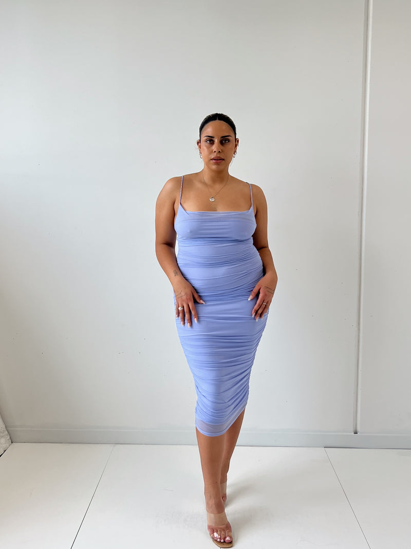 Callan Midi Dress - Cornflower Blue