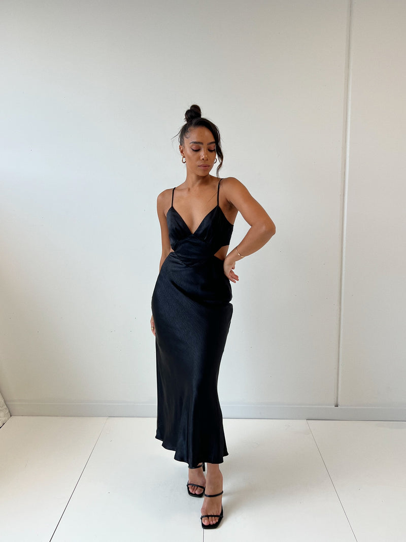 Zinnia Midi Dress - Black
