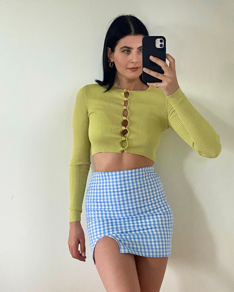 Kameli Gingham Mini Skirt - Blue