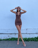 Dating Profile Mini Dress - Brown