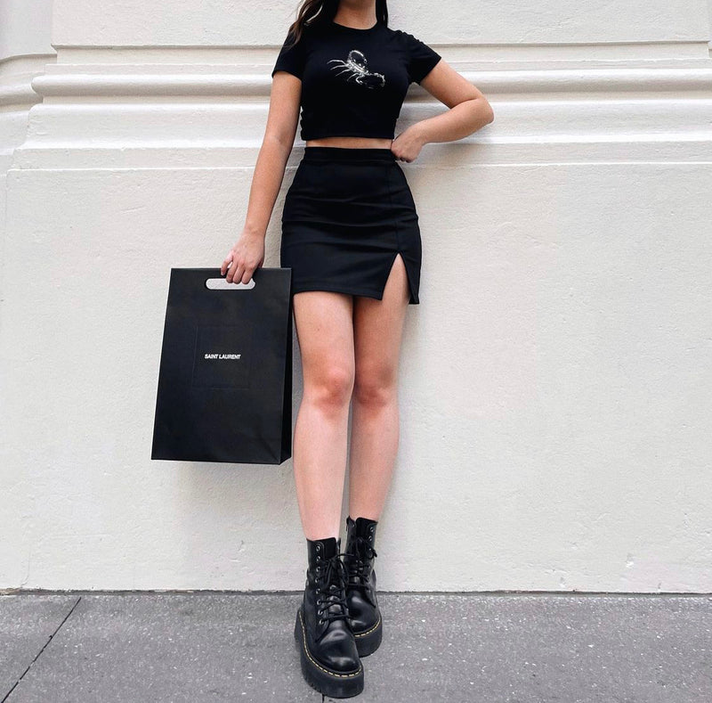 Callie Mini Skirt - Black